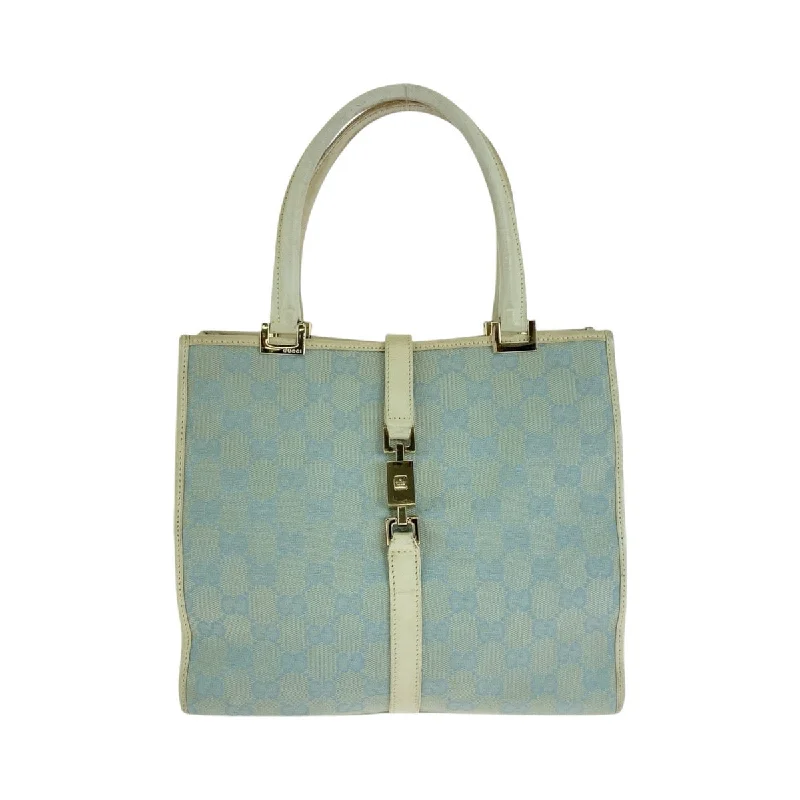 Relaxed Style Deals Gucci Jackie Line Tote Bag Light Blue Modern Handbags With Stylish Discounts