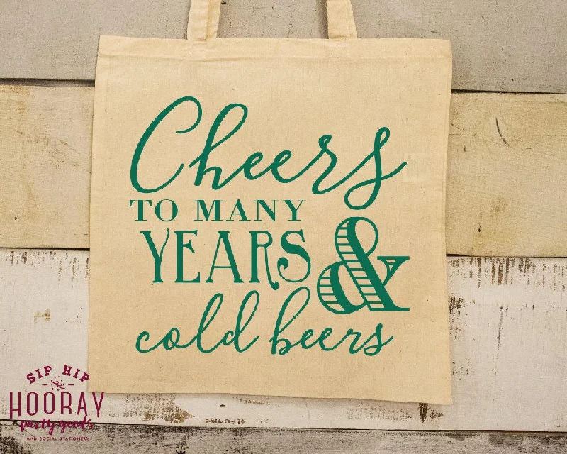Eco-Friendly And Discounted Bags Cheers to Many Years Tote Bag Design #1681 Everyday Handbags At Wallet-Friendly Rates