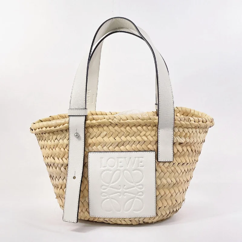Hot Sale Loewe Raffia Leather Basket Bag Small Statement Bags With Exclusive Savings