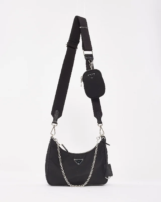 Seasonal Picks Prada Black Nylon Tessuto Re Edition 2005 Bag Trendy Handbags, Limited-Time Sale