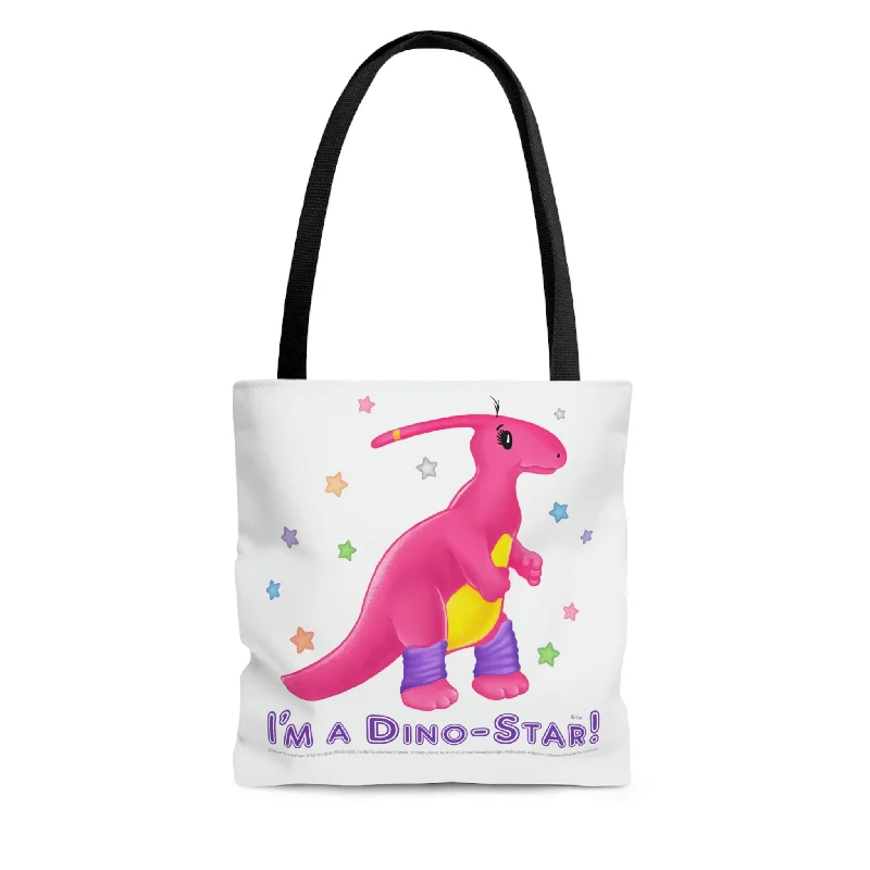 Clearance Bags For Budget Shoppers DINO-BUDDIES® - I'm a Dino-Star!® with Jamie (Parosaurolophus) - Tote Bag (Gusseted) Chic Crossbody Bags, Limited Offers