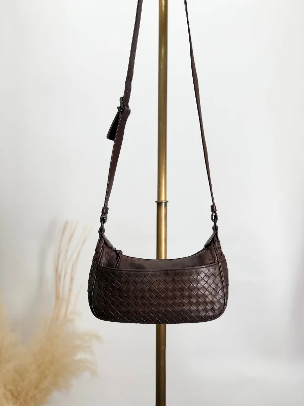Bags For Urban And Trendy Looks Bottega Veneta Intrecciato Crossbody Shoulder bag Brown Vintage erixfu Best Deals On Premium Handbags