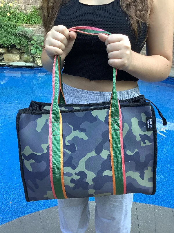 Neoprene Tote Bag - Army Camo