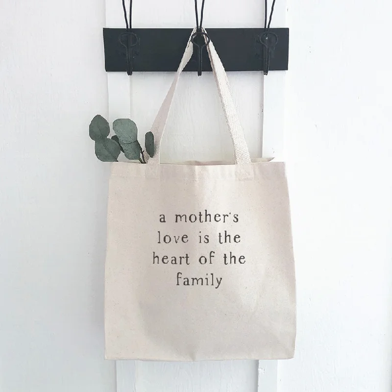 Mother's Love is the heart - Canvas Tote Bag