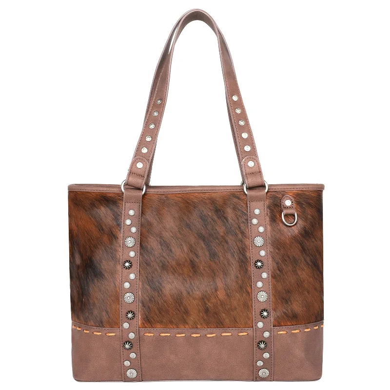 TR140G-8317 Trinity Ranch Hair-On Cowhide Collection Concealed Carry Tote