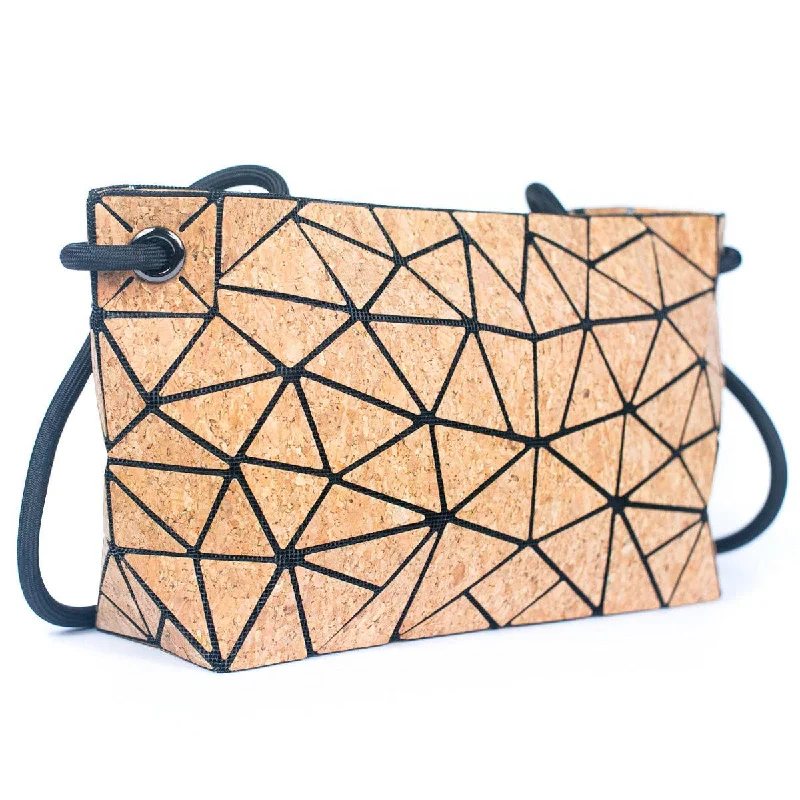 Cork Irregular Geometric Pattern Women's Crossbody BAG-2263 Fashion Bags With Huge Discounts