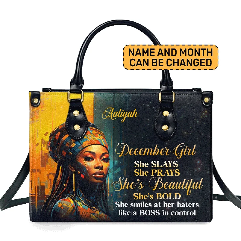 Spacious Bags With Holiday Promotions Month Girl - Personalized Purple Leather Handbag STB176 Affordable Elegance, Grab Yours Now
