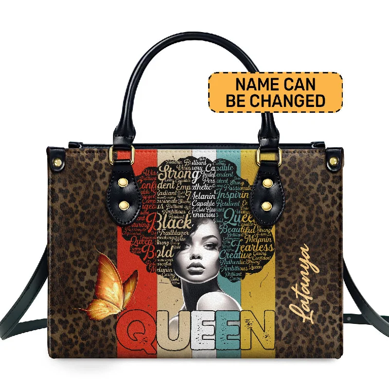 Vintage-Modern Style Offers QUEEN - Personalized Leather Handbag STB155 Designer Bags At Exclusive Clearance Prices