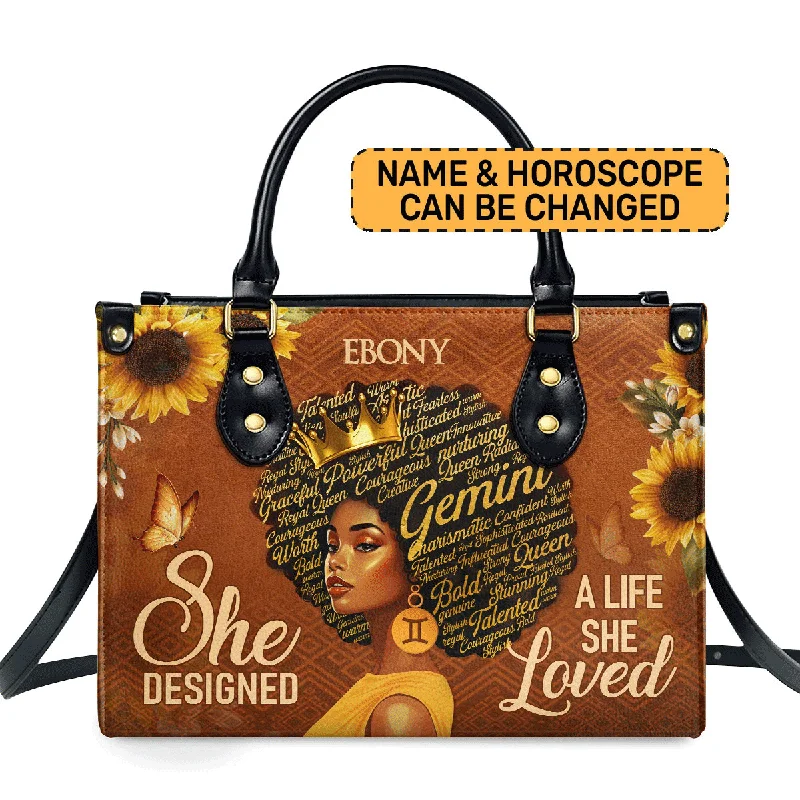 Stylish Bags For Fashion Influencers And Bloggers She Designed a Life She Loved - Personalized Leather Handbag STB220 Premium Handbags At Exclusive Prices