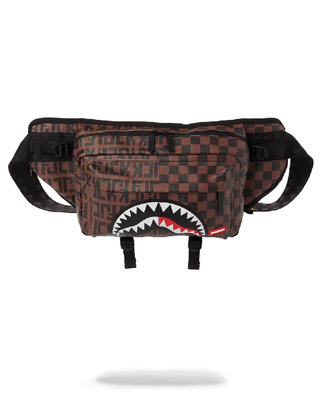 Sprayground Waist bag SPLIT CHECKERED DOUBLESIDE CROSSBODY Brown Fashionable Bags With Special Seasonal Offers
