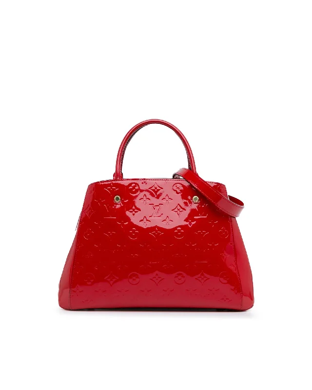 Monogram Vernis Leather Handbag with Detachable Strap