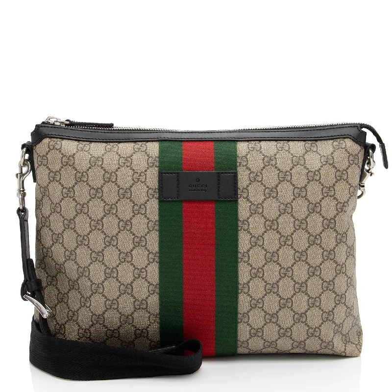 Gucci GG Supreme Web Flat Square Messenger (SHF-GbtPJA)