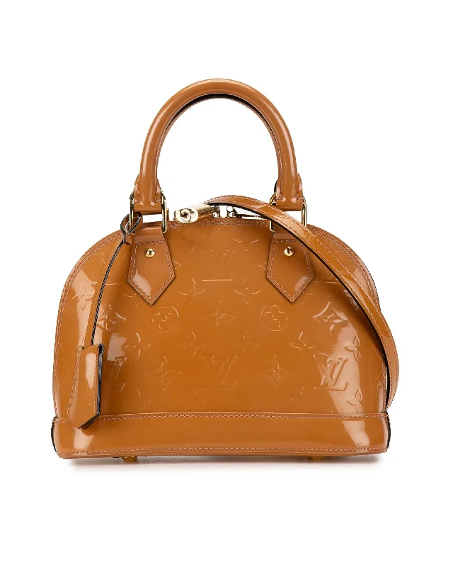 Monogram Vernis Leather Alma BB with Detachable Strap