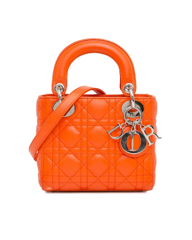 Quilted Lambskin Mini Lady Dior Handbag