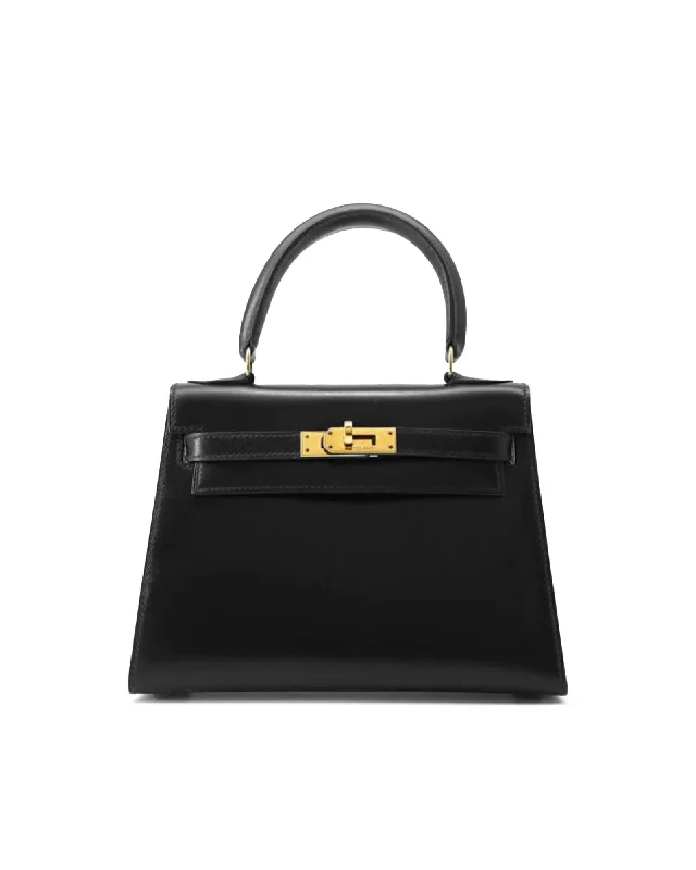 Mini Box Calf Leather Kelly with Detachable Strap