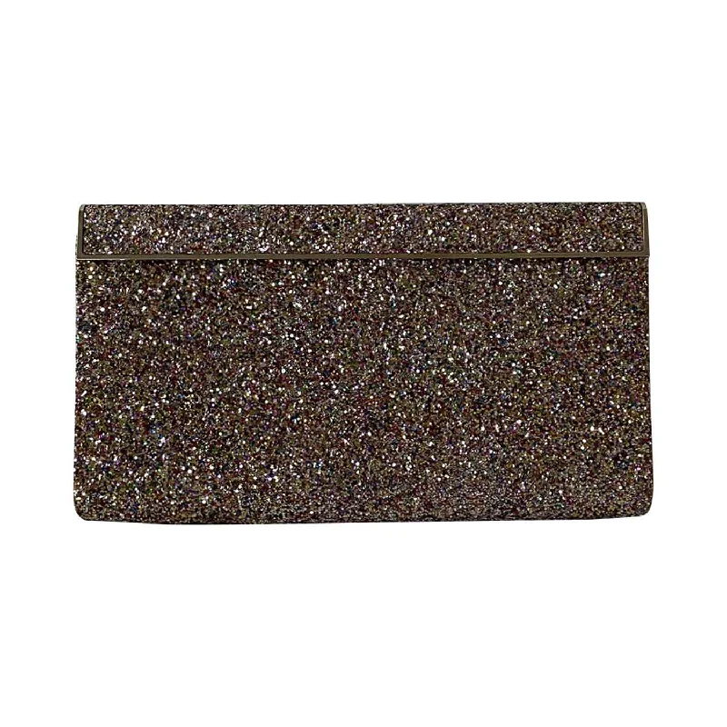 Jimmy Choo Glitter Flap Clutch