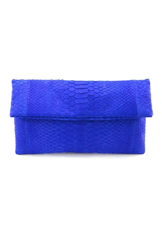 Mandalay Cobalt Foldover Clutch