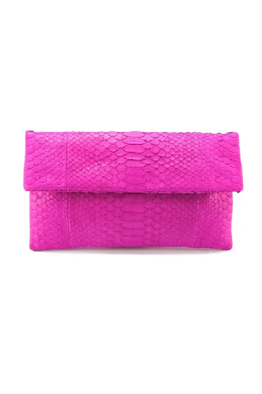 Mandalay Hot Pink Foldover Clutch