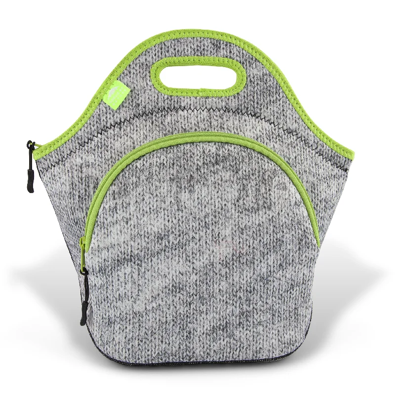 13.5" Cotton Lunch Bag Gray Melange