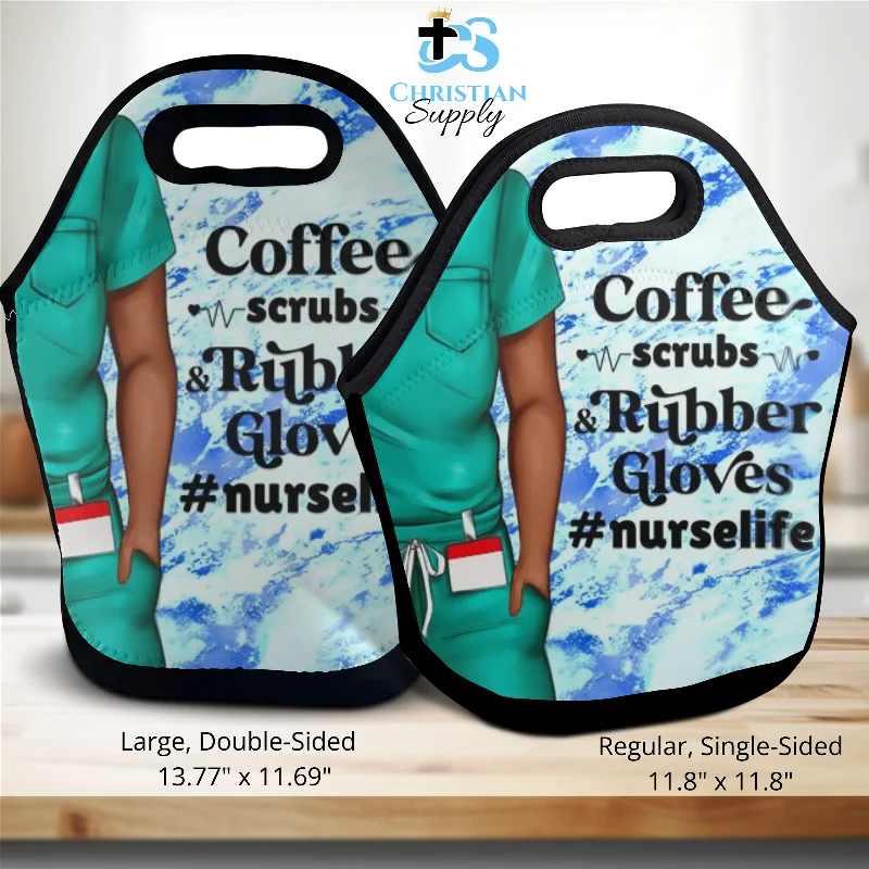 Coffee Scrubs & Rubber Gloves #NurseLife Lunch Bag