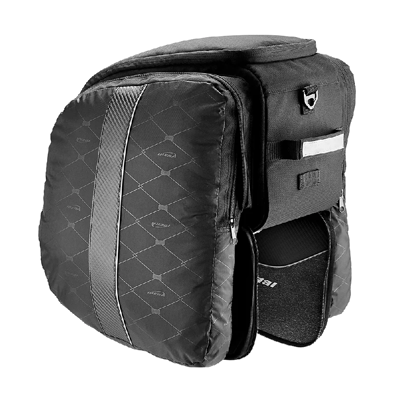 IBERA Bike MIK Trunk Bag Expandable Quick-Release Commuter Rear Seat Bag (Compatible with MIK Racks Only) | IB-BA25