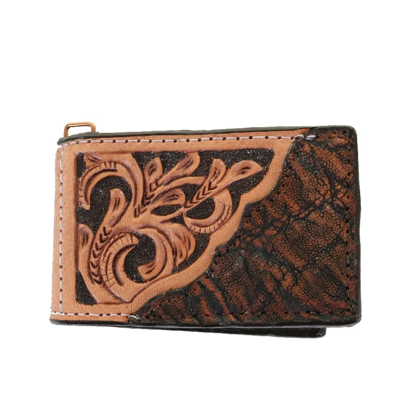 MC164- Tooled Overlay Money Clip