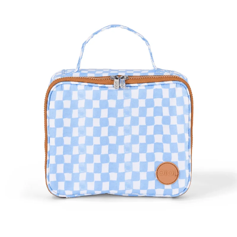 Mini Insulated Lunch Bag/Pumping Bag - Blue Check