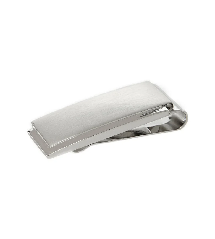 Murano Silver Tone Stainless Steel Front Pocket Money Clip