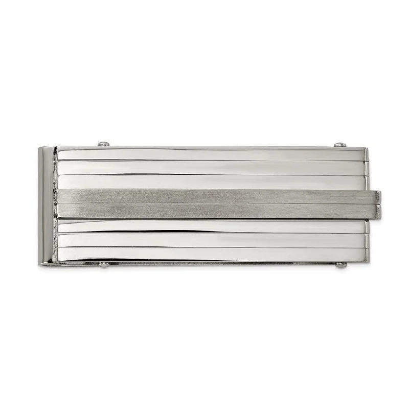 Stainless Steel Brushed and Polished Money Clip