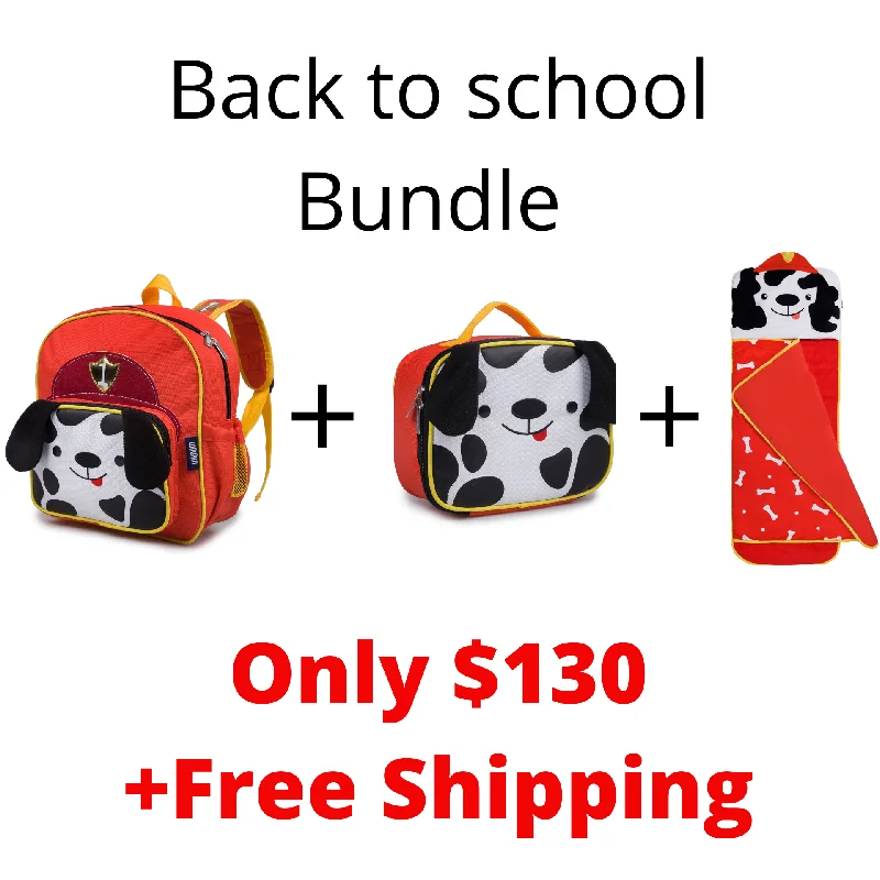 Wildkin Dalmatian 3 Piece Set Plush Nap Mat+Lunch Box+Backpack Bundle offer