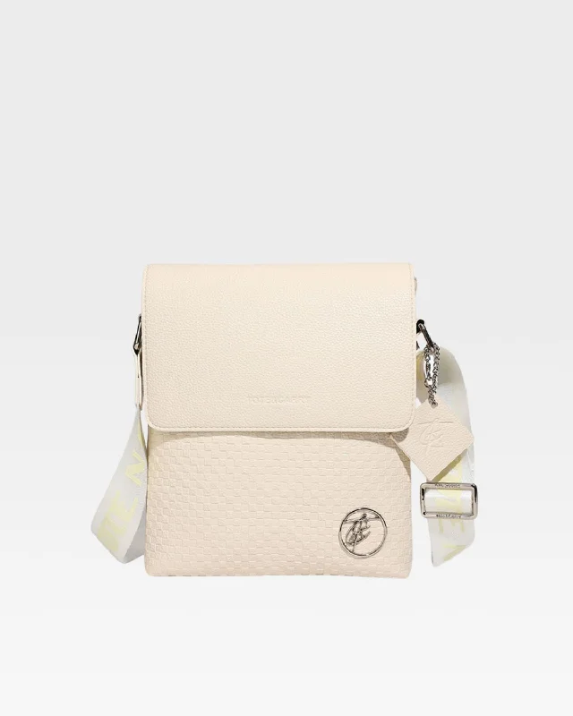 Bodega Crossbody Messenger Bag in Beige Brown