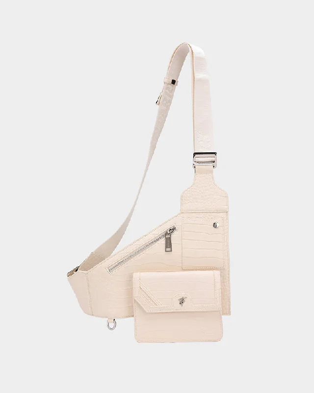 Blast Off Sling Bag in Cream White