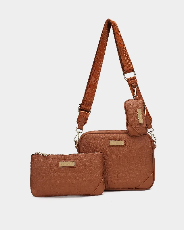 Apollo 2 Crossbody Set in Caramel Brown