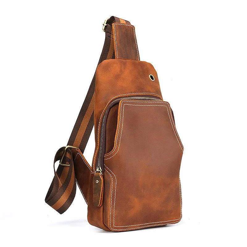 Cool Leather Sling Bag for Men Mens Leather Sling Bag Men's Leather Sling Bag