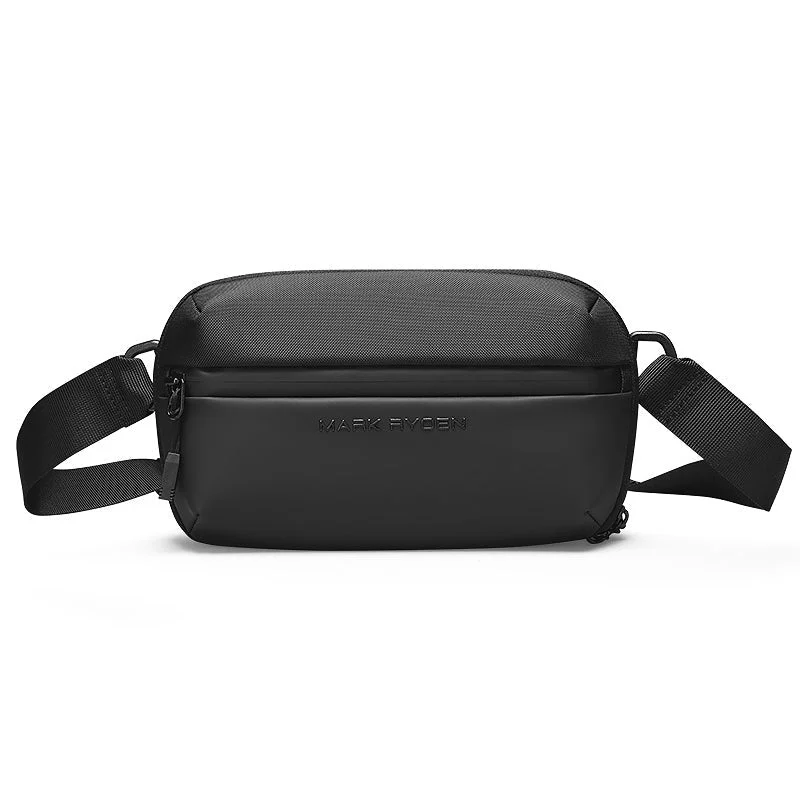 Black Durable Oxford Waist Bag for Men