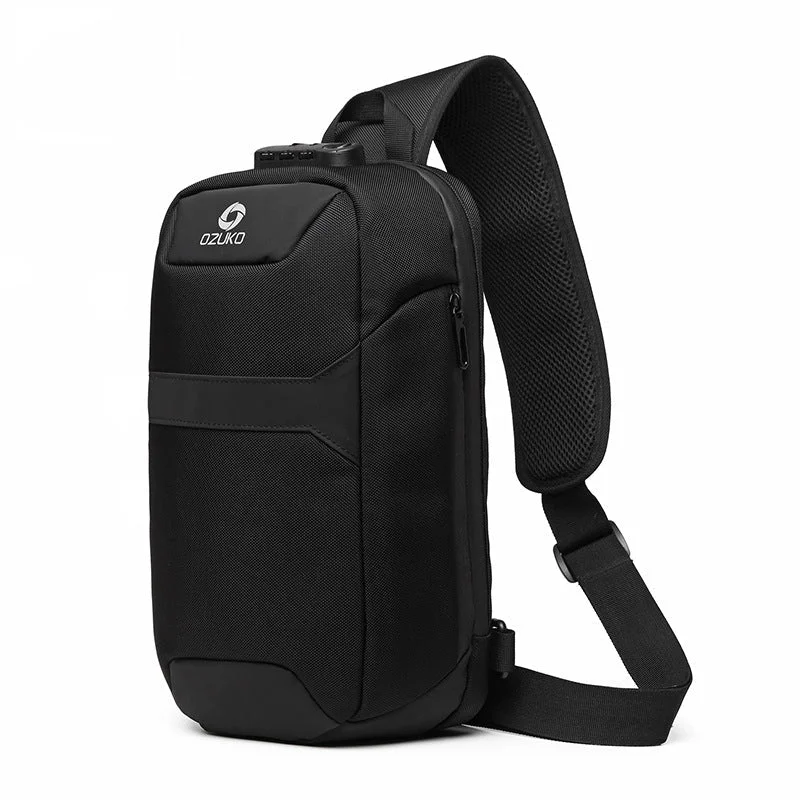 Men's One Strap Backpack with Safety Lock