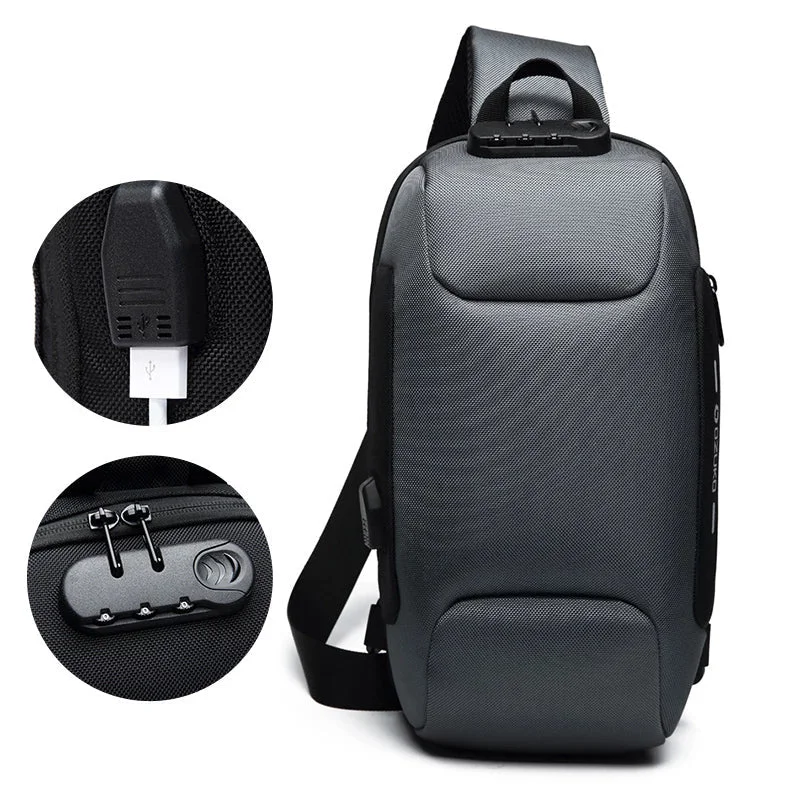 Waterproof Single Strap Backpack with Lock