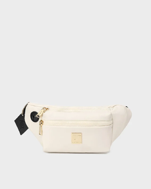 Nylon Fanny pack in Creme White