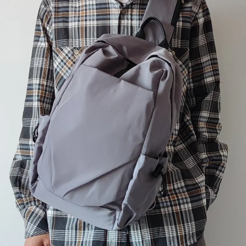 Nylon Gray Large Sling Bag For Men Sling Bag For Big Men Mens Large Sling Bag